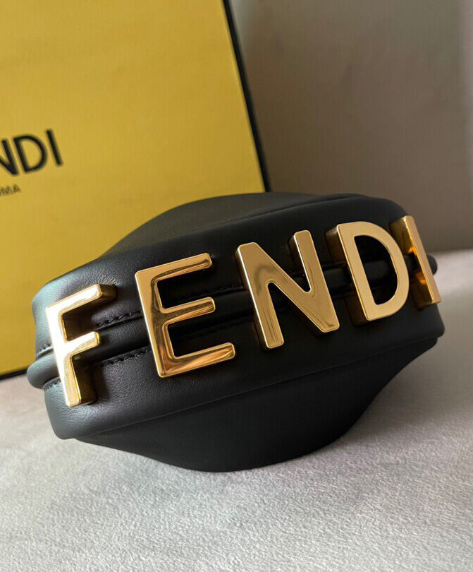 Fendi Nano Fendigraphy Hobo Bag 7AS089 Black